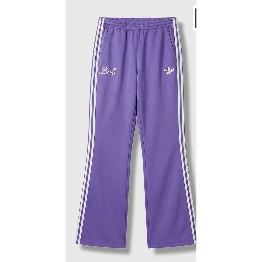 Adidas Originals Bob Marley Track Pants Purple Wide Leg Football Is Freedom LG
